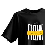 Don’t Think Too Much Oversized Typography T-Shirt | 100% Cotton | Black & White Motivational Streetwear